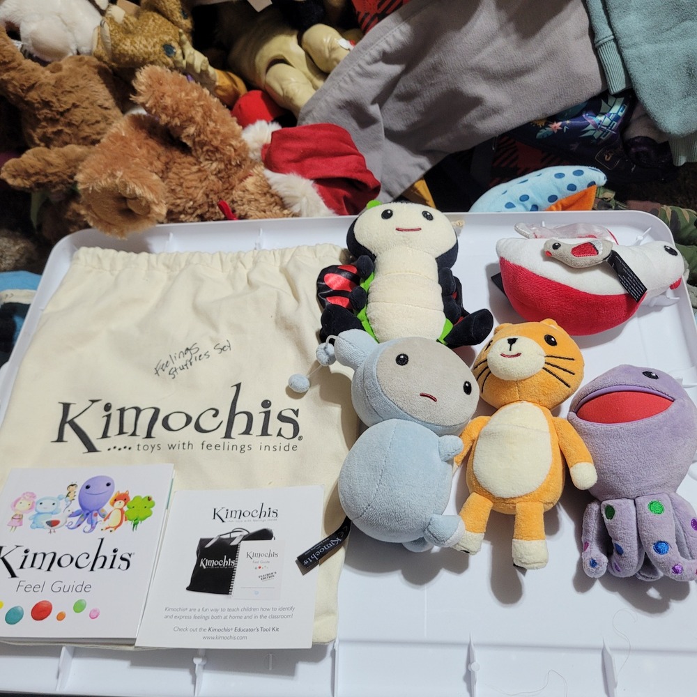 Kimochis Feelings Stuffies Set Plush Toys with Feel Guide and Storage Bag